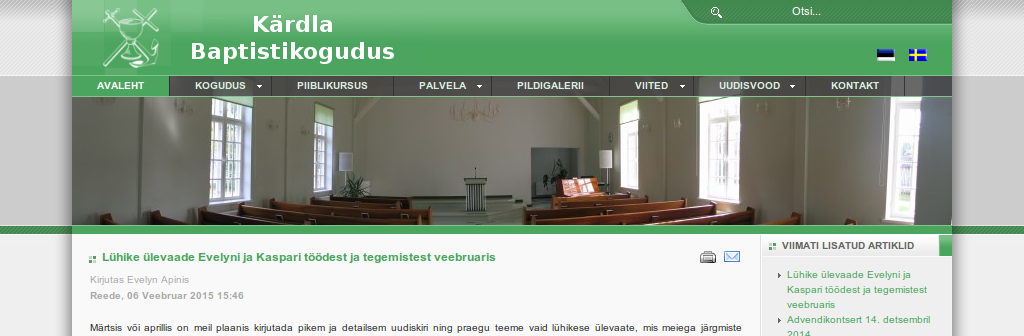 Kärdla Baptistikoguduse veeb